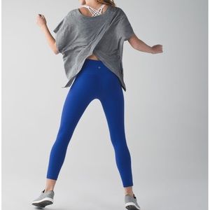 Lululemon High Times Sapphire Blue Crop Leggings